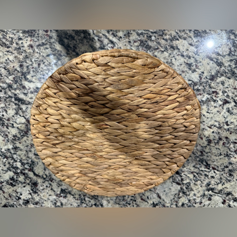 Natural Woven Basket with Handles - Picture 3 of 8